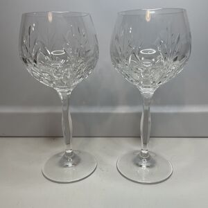VTG (2) Noritake Rothschild 7.5” Crystal Wine/Water Goblet Set Of 2